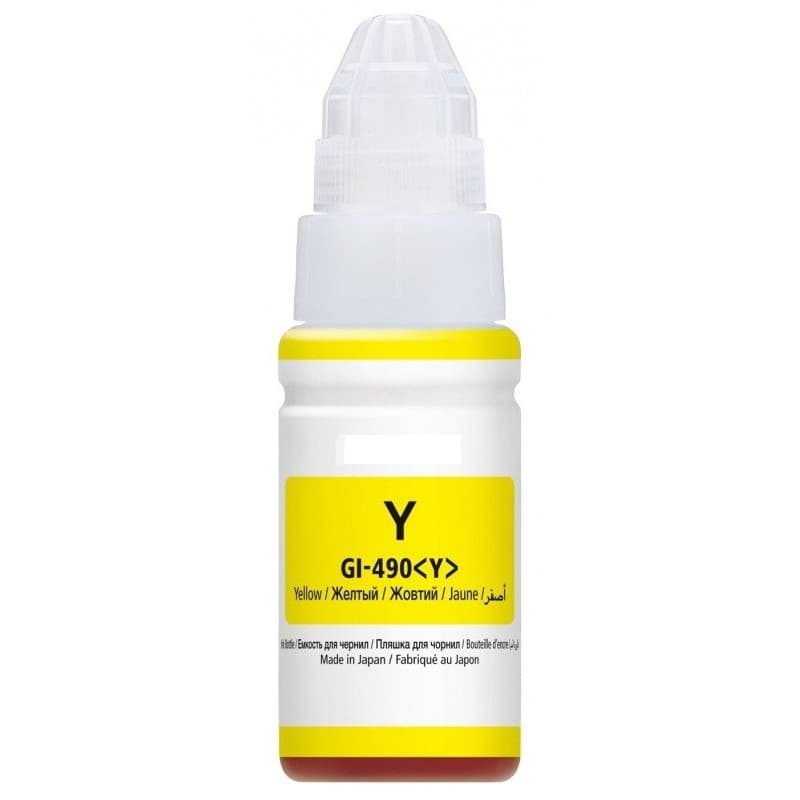 Bouteille D’encre Adaptable Canon GI-490-Y 70 ml- Jaune – GI-490-Y