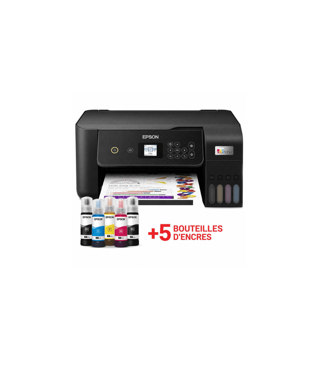 Imprimante Multifonction à réservoir intégré 3en1 couleur A4 Epson ECOTANK L3260 / USB & WIFI